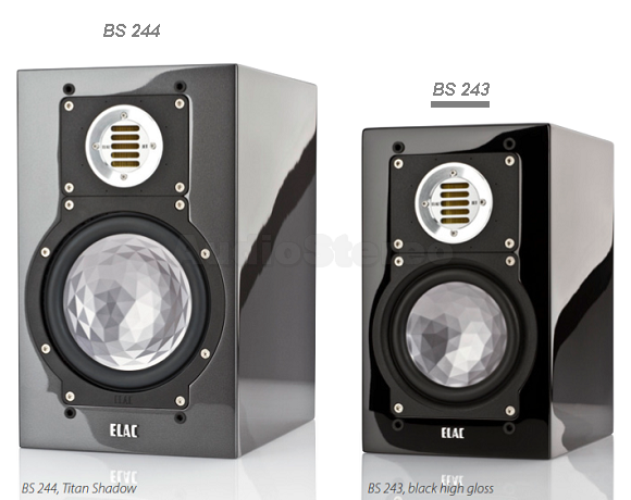 ELAC BS 244 titan shadow and BS 243 black high gloss